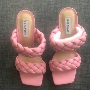 Steve Madden Kenley Braided Heels - Sz 10 Pink
